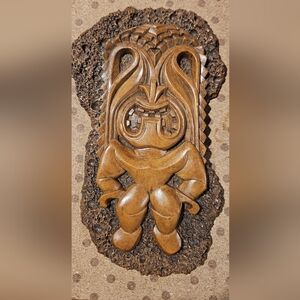 Vintage Coco Joe's Hawaiian Tiki Idol Wall Plaque